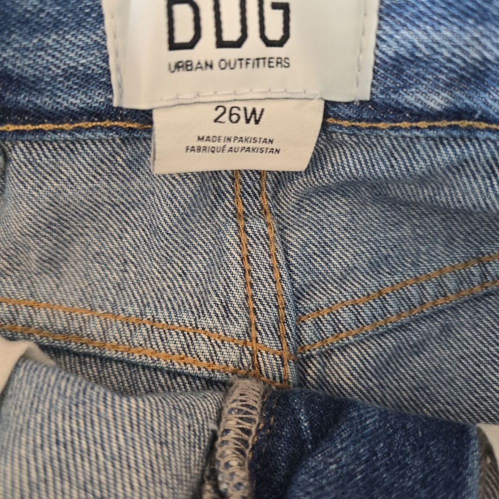 BDG Jean Shorts Size 26 Light/Medium Wash 100% Cotton Dad Shorts - Picture 3 of 9